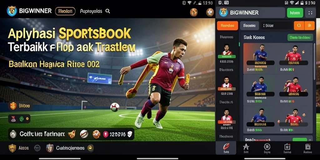 Screenshot menunjukkan tampilan menarik dari permainan taruhan BIGWINNER.