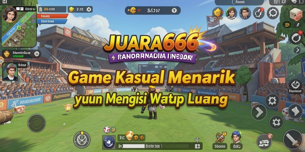Tampilan gameplay JUARA666 yang ceria dan menghibur.