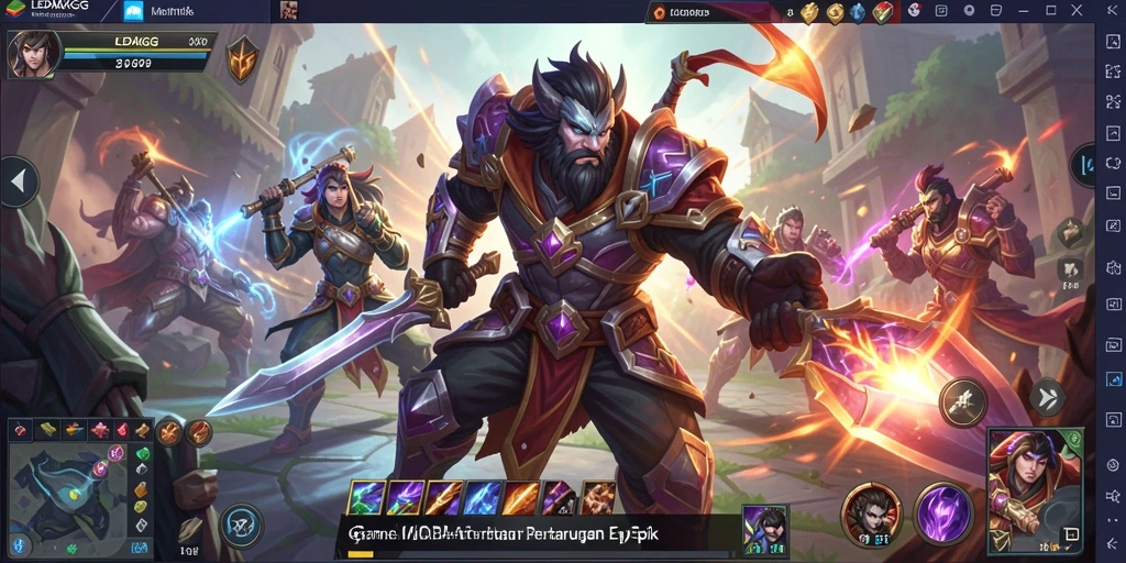 Tampilan menarik dari gameplay seru LEDAKGG MOBA.
