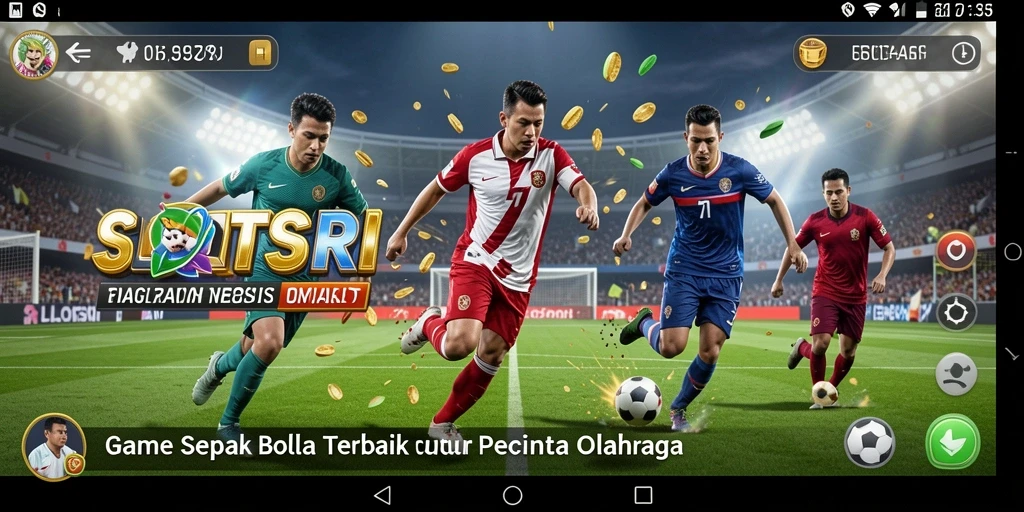 Tampilan menarik dari gameplay sepak bola di SLOTSRI.